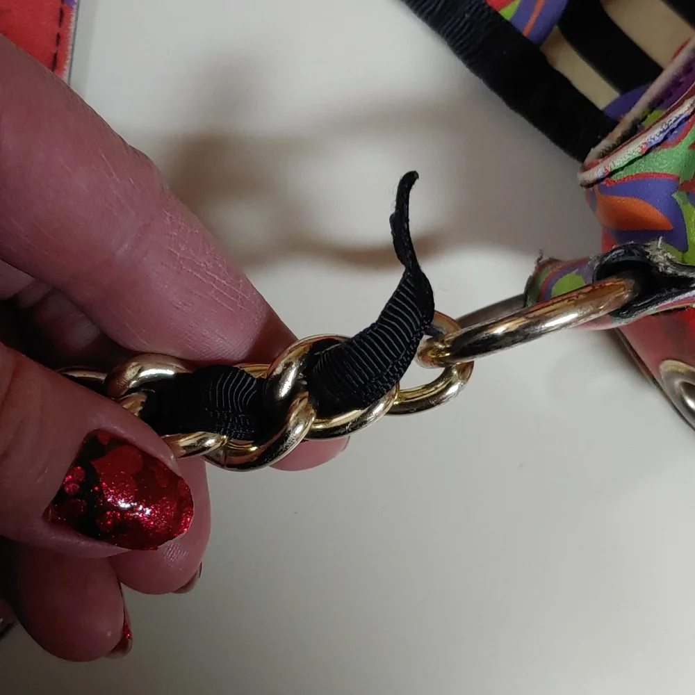 Betsey Johnson Cherries and Stripes  Crossbody Saddle Bag - Picture 16 of 17
